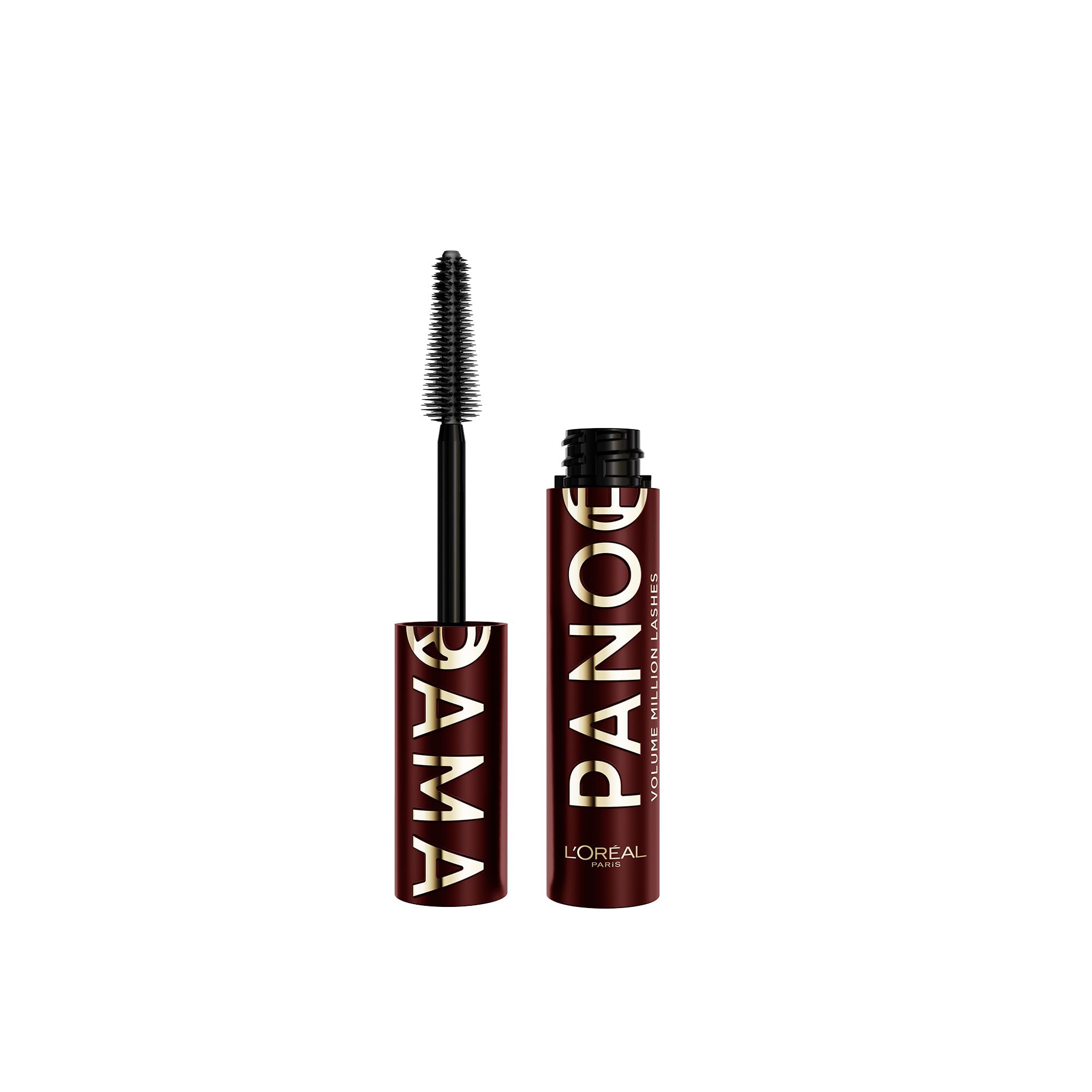 L'Oréal Paris Mascara Volumizzante, Ciglia a Ventaglio e Sguardo Intenso, Senza Grumi e Sbavature, Adatto a Occhi Sensibili, Con il 5% di Complesso Stretchflex, Panorama, Tonalità: Bordeaux Cashmere