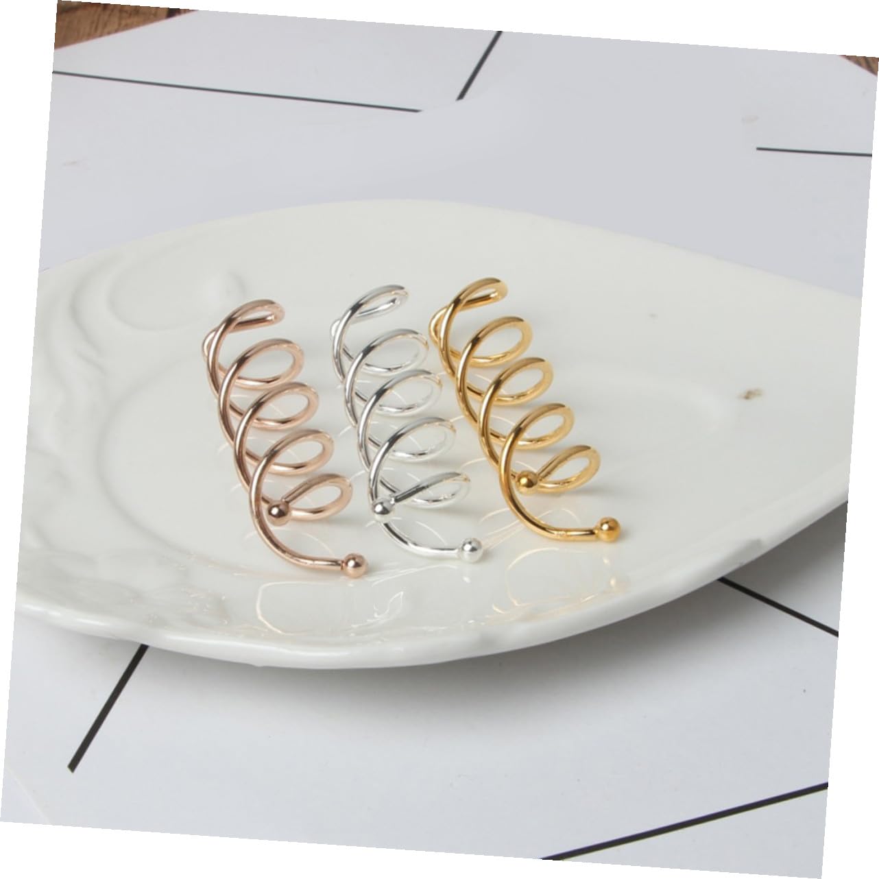 FOMIYES Lot De 30 Barrettes À Cheveux Spirales En Alliage Métallique Pour Femmes Et Filles Accessoires De Coiffure Anti-rayures Tendance Pour Cheveux -longs