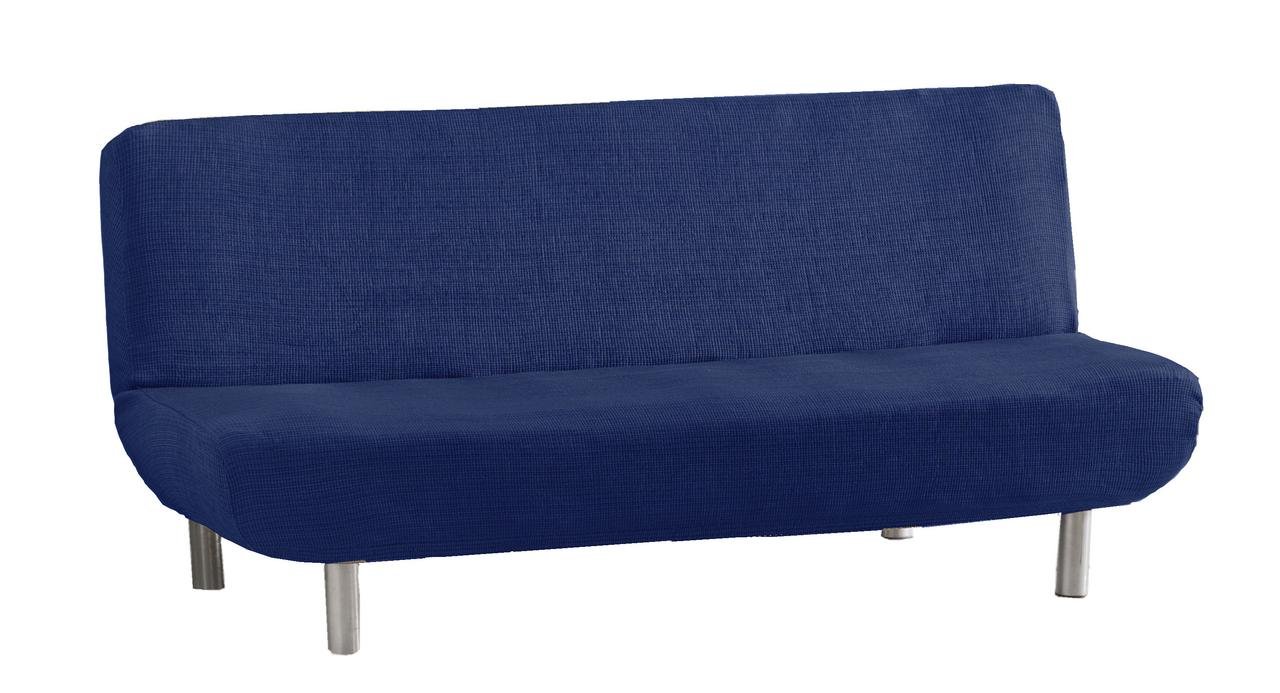 Eysa Aquiles Elastic Clic Clac Sofa Cover 3-Seats, Polyester-Cotton, Blue, 37 x 29 x 9 cm