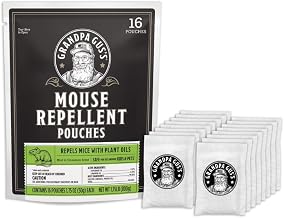 Grandpa Gus's Natural Mouse Repellent Pouches, Cinnamon/Peppermint Oils Repel Mice from Nesting in Home/Cabin/Boat/Car Storage/RV/Machinery/Shed (16 Pouches)