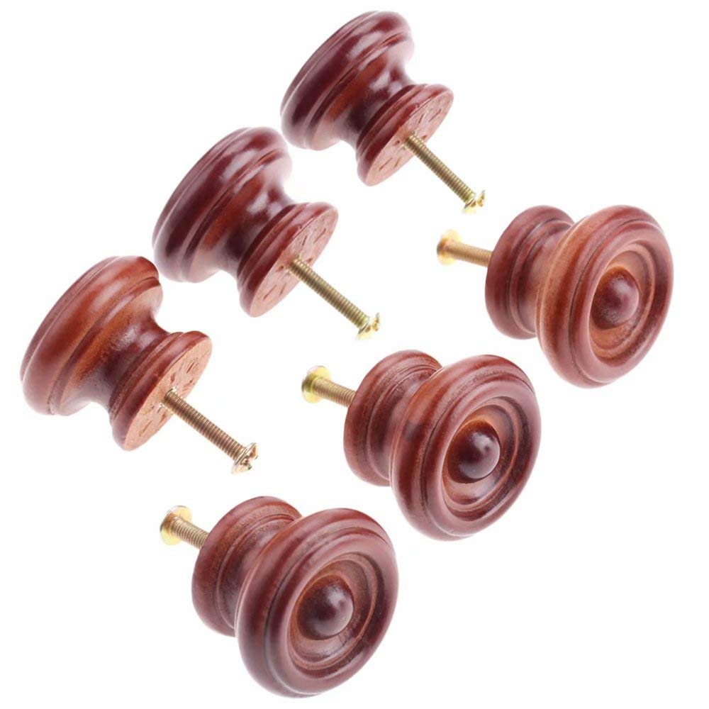 pomos de madera para puertas, pomos para cajones, 6 pomos de madera estilo granja, cajón de madera, armario de zapatos, tiradores de mesita de noche, tiradores de seguridad, pomos de cajón de muebles
