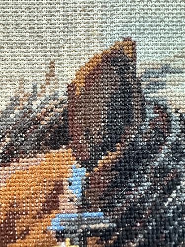 Image of RIOLIS - Bulat 826, Counted Cross Stitch Kit 9,45 inch x15,75, Brown Horse Embroidery Kit, Cross Stitch Patterns for Adults with Horse, Cross Stitch Kits for Adults Advanced & Beginners