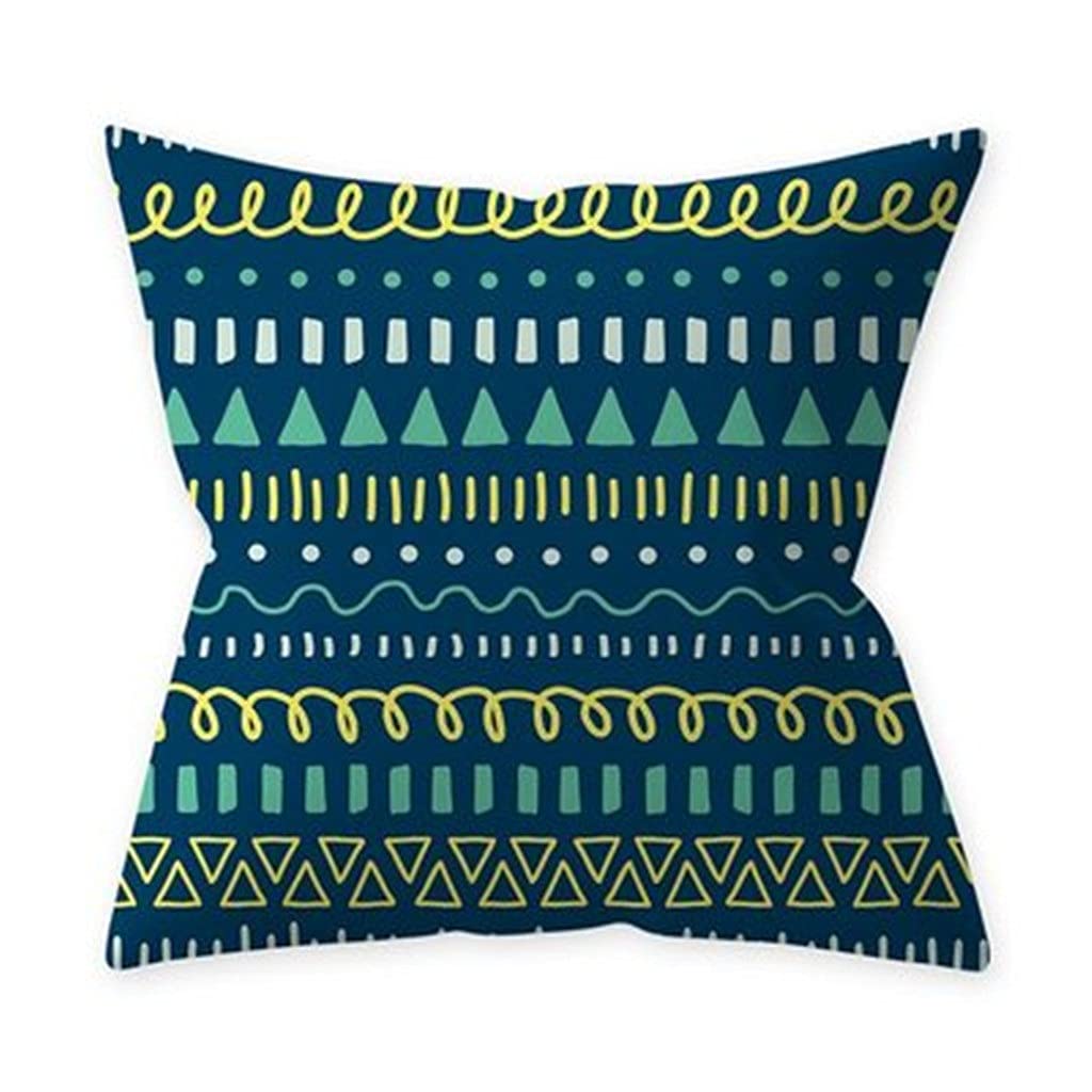 MFJGHU Northern Europe 45 * 45cm Square Decorative Throw Pillow Case Geometric Striped Print Flower Pillowcase for Home Bedroom(Style G)