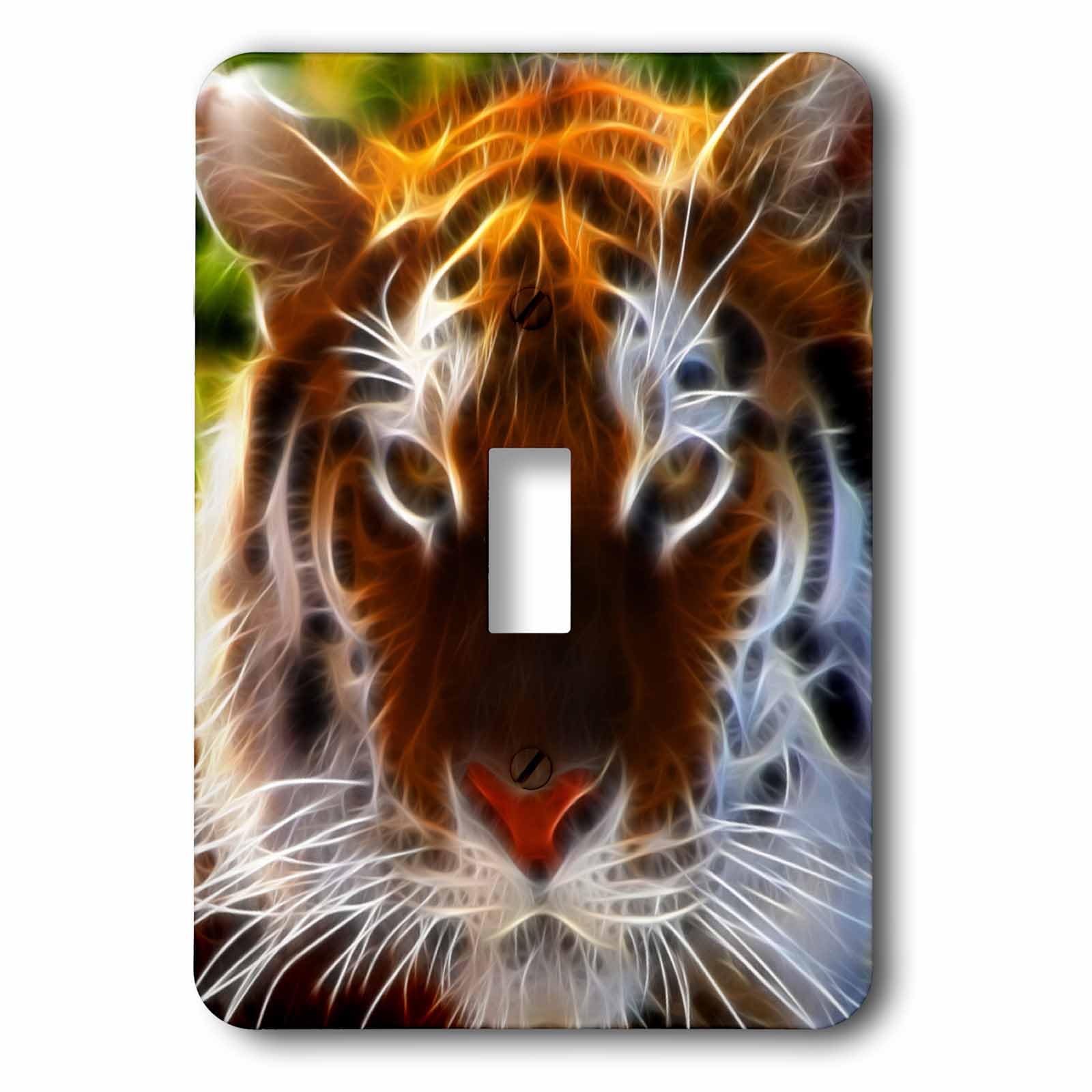 Interrupteur à bascule design fractal Bengal Tiger finition brillante multicolore