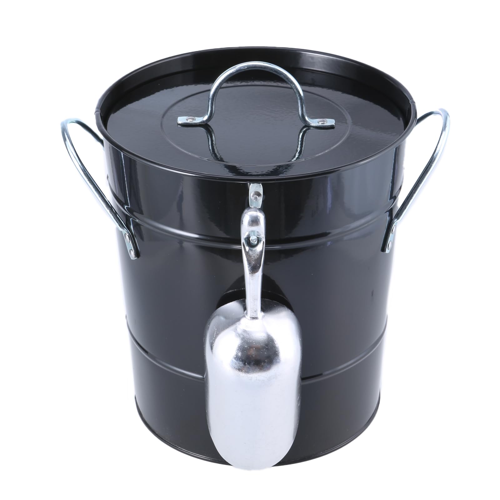 Kalttoy Handle Metal Wine Bucket Beverage Tub Ice Bucket with Shovel and Lid for Parities, Gatherings Ice