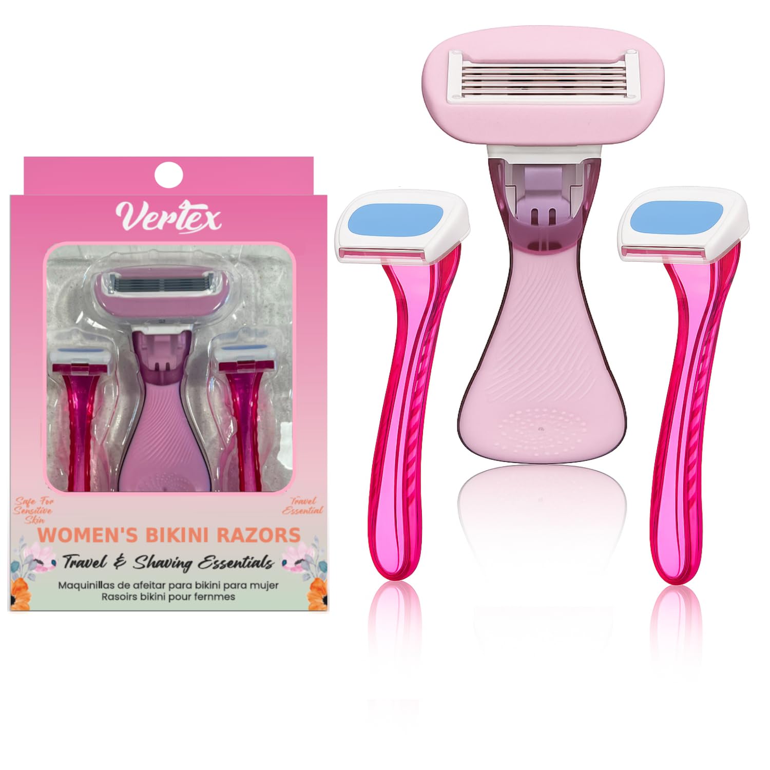Bikini Razors Shaver For Sensitive Skin For Women Pubic Hair Lines Women's Disposable Under Arm Razors No Irritation Trimmer