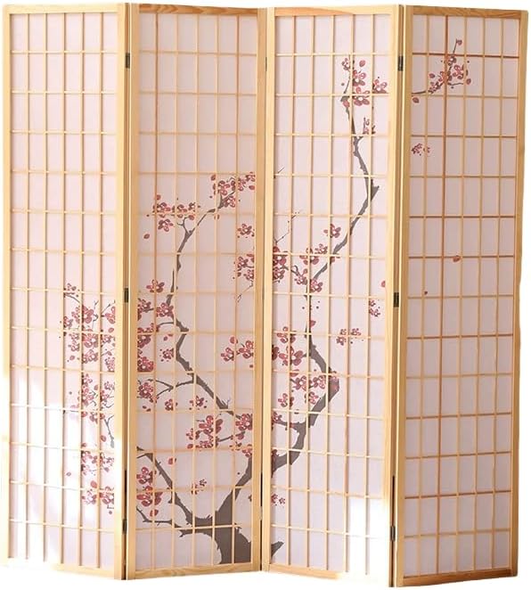 EazyRack パーテーション 和風 屏風 間仕切り4連 木製和室 天然木