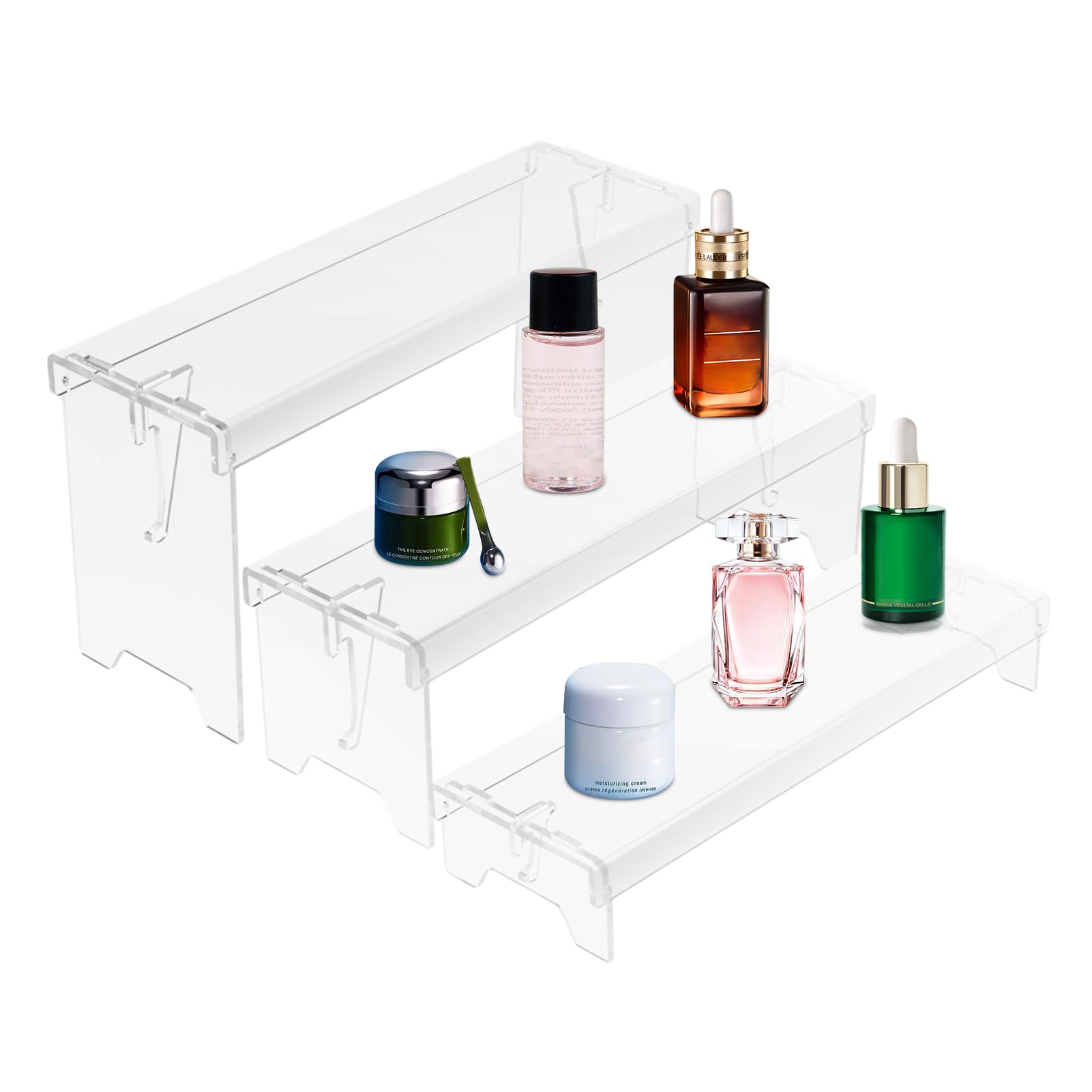 Acryl-Display, Parfüm-Organizer, transparent, rechteckig, Schaufenster-Sammlerstücke, Präsentationsständer für den Einzelhandel zum Organisieren und Dekorieren