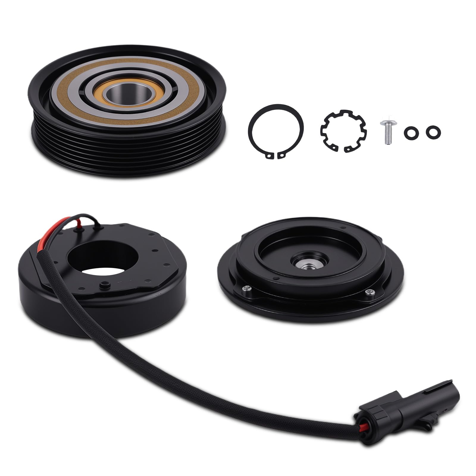 maXpeedingrods AC Compressor Clutch Kit for Dodge Ram 1500 2500 3500 2003-2008 5.7L, for Dodge Ram 4500 2005-2008 5.7L, 1522054