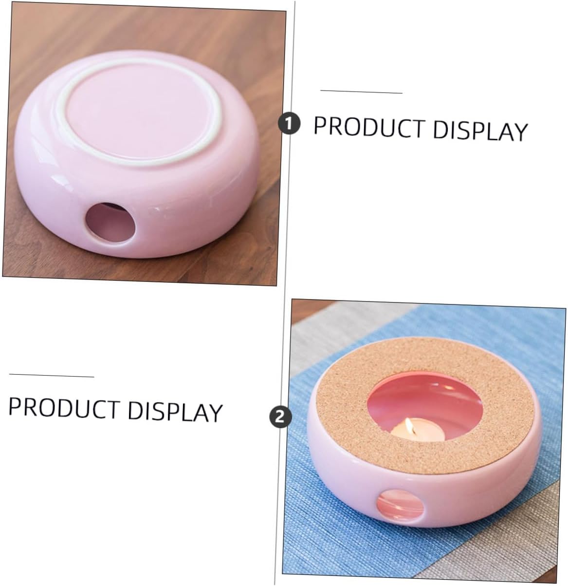 Ceramic Teapot Warmer with Ventilation Heat-Resistant Teapot Heater for Tea Milk Wine Multi-use Kitchen Gadget in Pink Purple