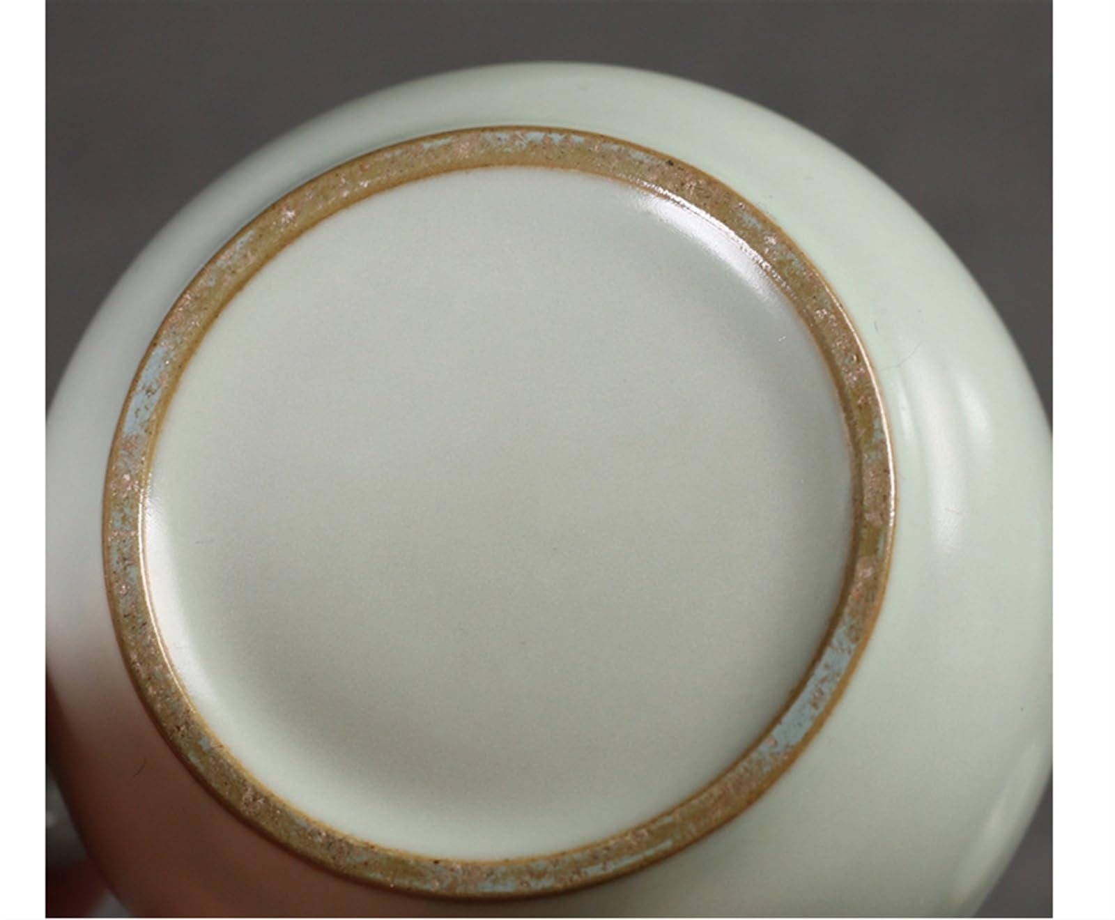 Teiera da Fornello Teiera Cinese Tradizionale RU Kiln Teiera Fatta A Mano Teiera Portatile in Ceramica Bollitore per tè(Green-a)