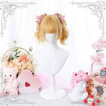 Amazon.co.jp: ロリータ ウィッグ 原宿風 GAL系 セット 金髪