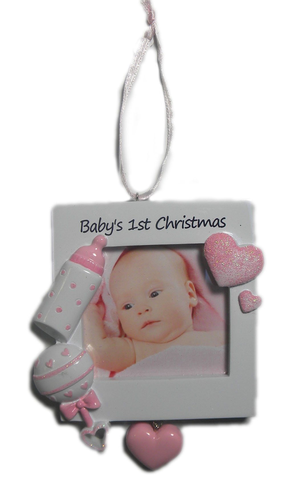 Personalized Baby's 1st Cristmas Photo Holiday Gift Expertly Handwritten Ornament