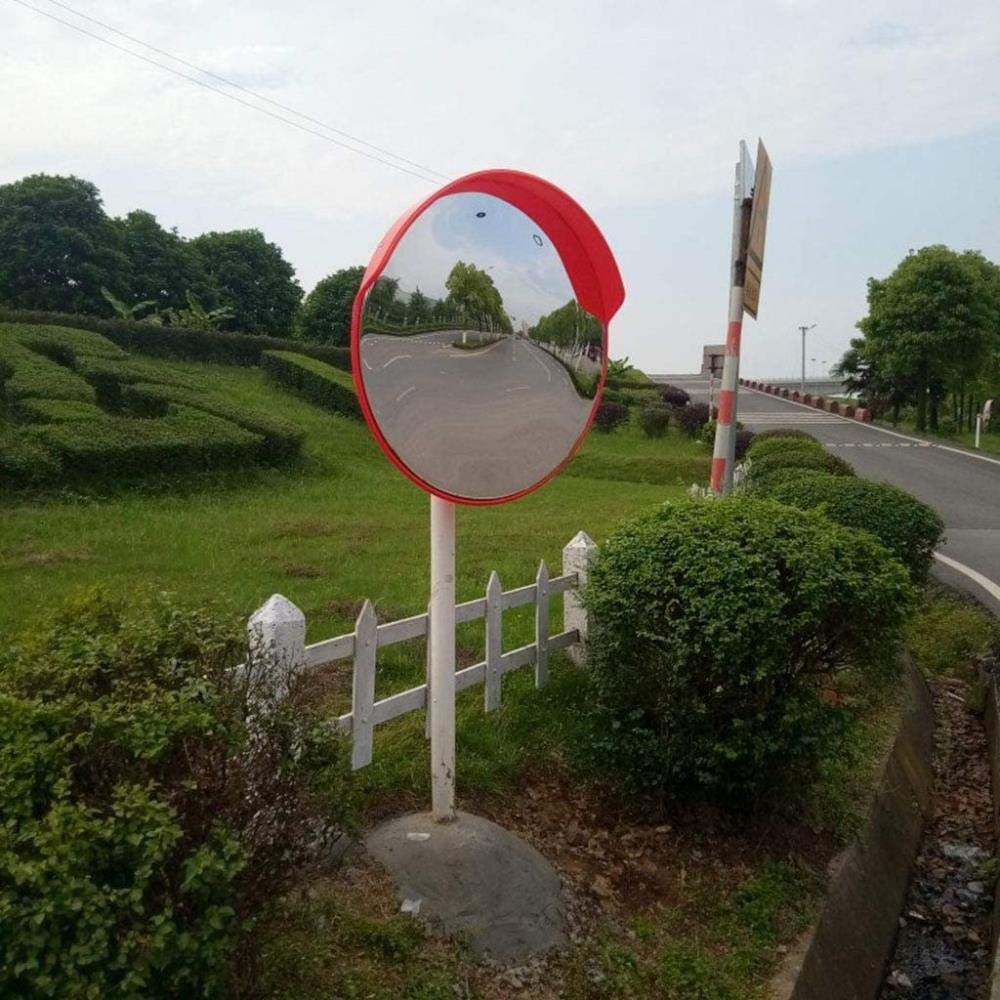 Specchio per Traffico Convesso per Esterni, Angolo di Visione a 360 Gradi, Specchio per monitoraggio Stradale per PC, Montaggio su palo Tondo, con Staffa Regolabile, 39 Pollici (100 cm)