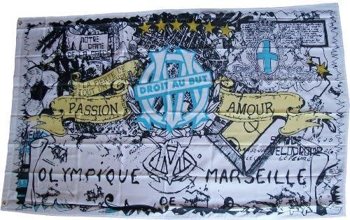 Porte-clés Vintage Olympique De Marseille – Ancien, Blanc Et Bleu, Blason