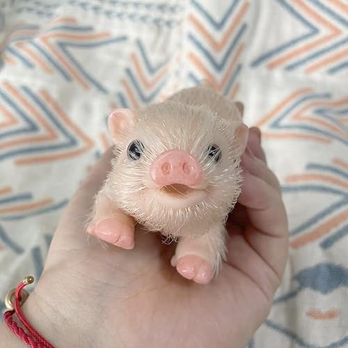 Miniatura 5 de eveseed Muñeca de cerdo de silicona suave de 5 pulgadas de simulación de juguete para niños