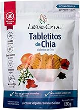 Biscoito salgados sem glúten Leve Croc Tabletitos de Chia 120g