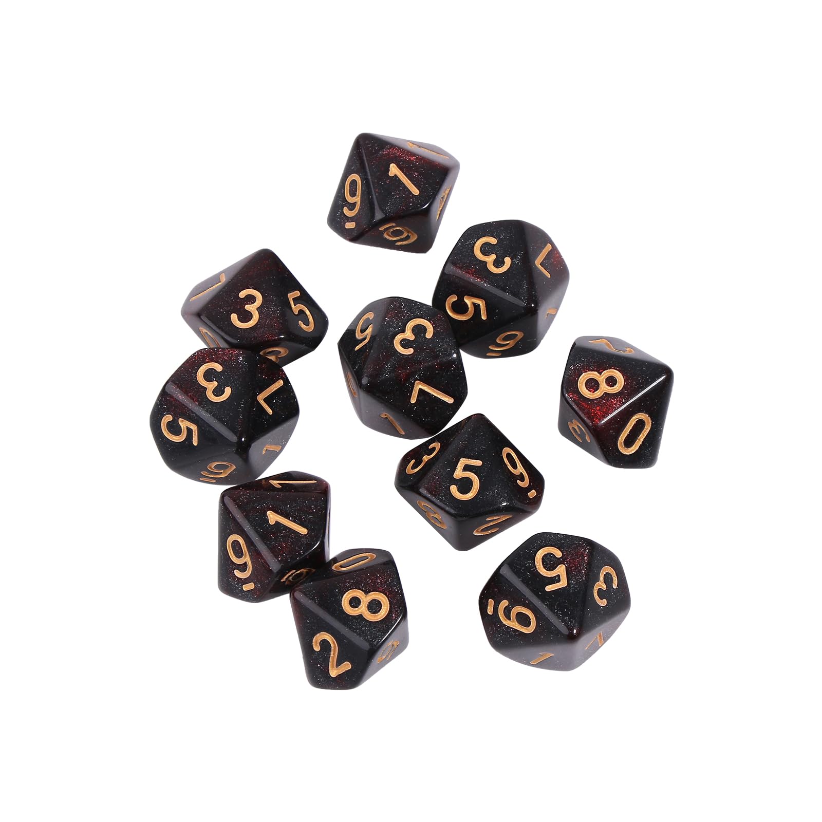 Newwyt – Lot De 10 Dés Polyédriques D16 à 16 Faces – Acrylique – Pour Jeux De Rôle Et Société