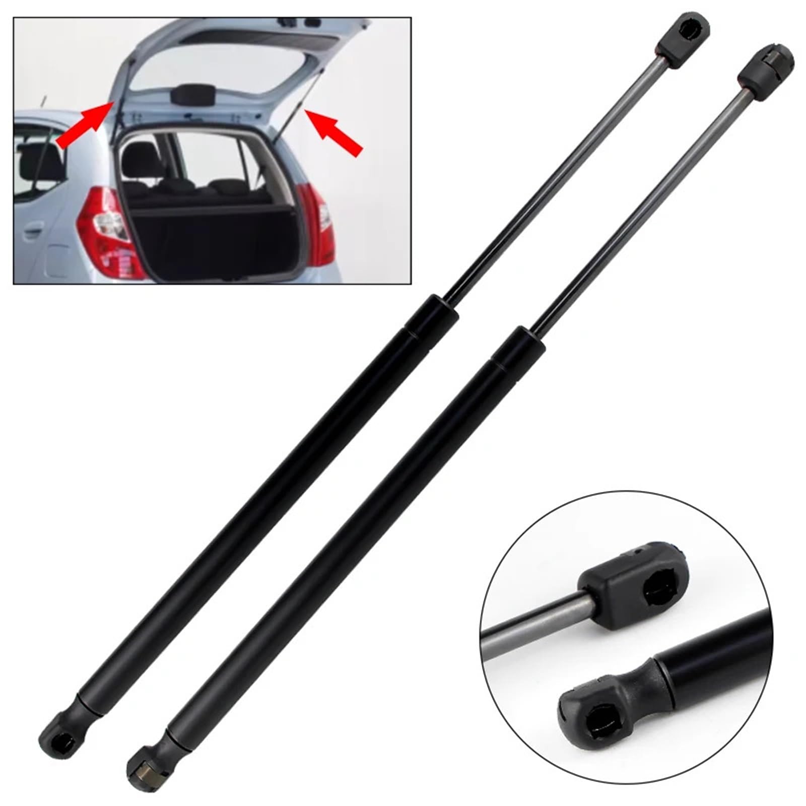 Amortyzator gazowy sprężyna gazowa 2 szt. siłowników gazowych klapy bagażnika tylnego, pasujących do Hyundai I10 Hatchback I PA 2008-2013 430719071200, 81770-0X000, 81770-0X001