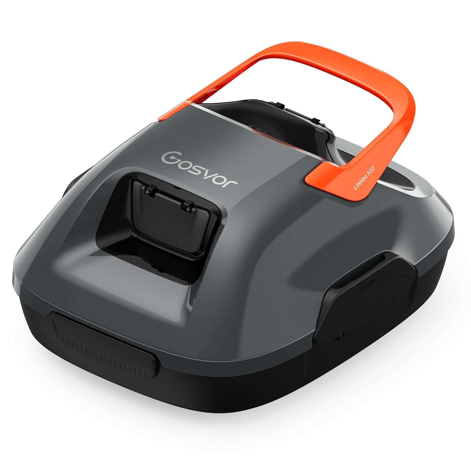 Gosvor Poolroboter Akku, 6600 LPH Effiziente Reinigung mit 90 Min Laufzeit, 3,4 KG Leicht Bodensauger, Einfach zu Bedienen & Warten, Poolsauger für Pools mit Flachem Boden bis zu 80㎡, Orange