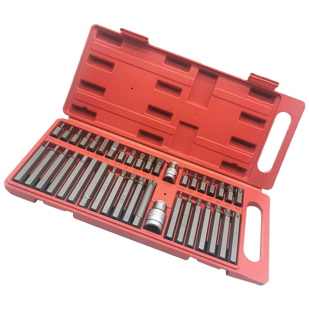 MACHSWON Torx Star Spline Hex Allen - Juego de 40 brocas para llaves de vaso mecánicas, juego de 40 piezas, llaves de vaso de 1/2" 3/8"