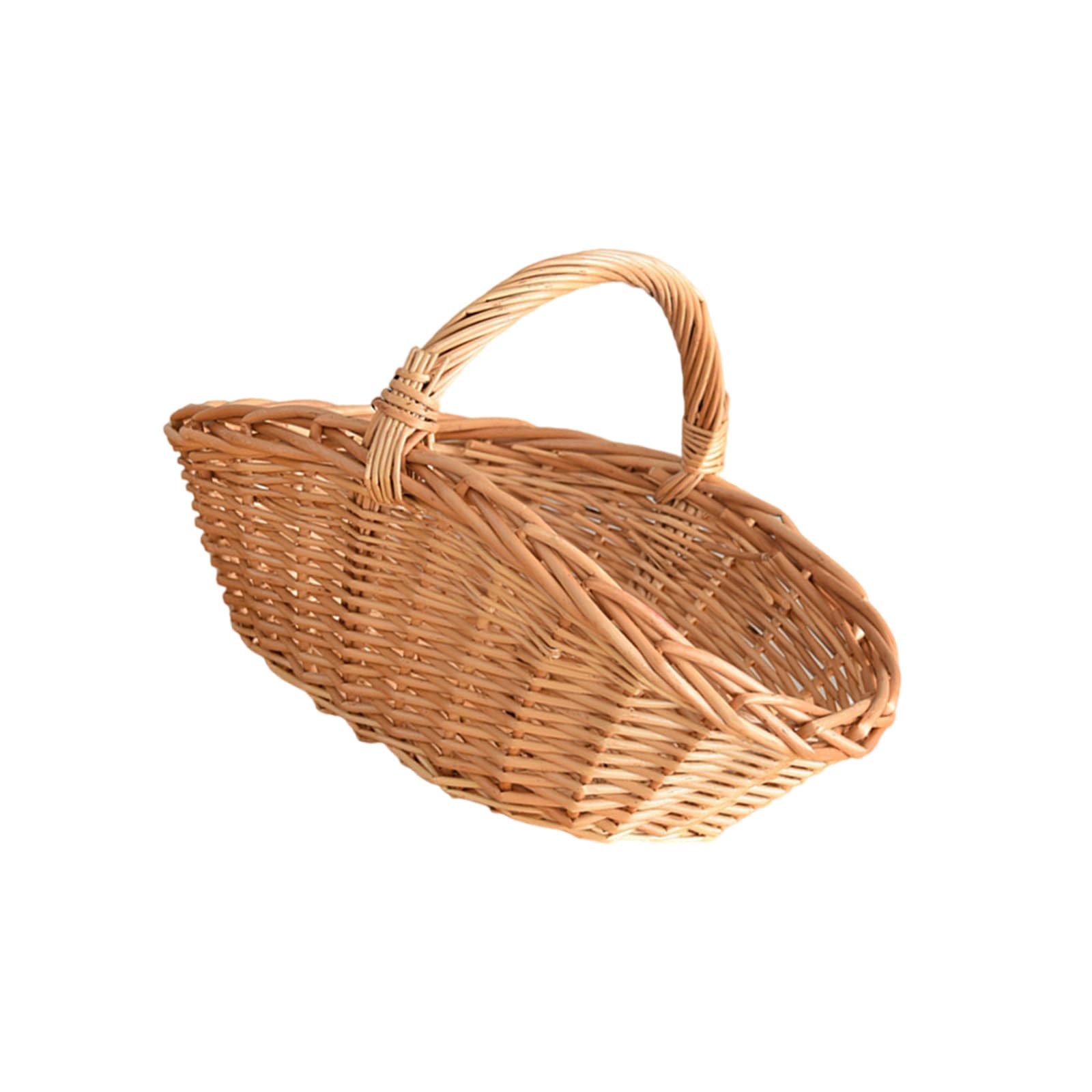 Buxuaaaa Decorative Rattans Storage Basket Snacks and Food Tray Handwoven Snacks Container Multifunctional Home Decoration Tool Toy Storage Basket