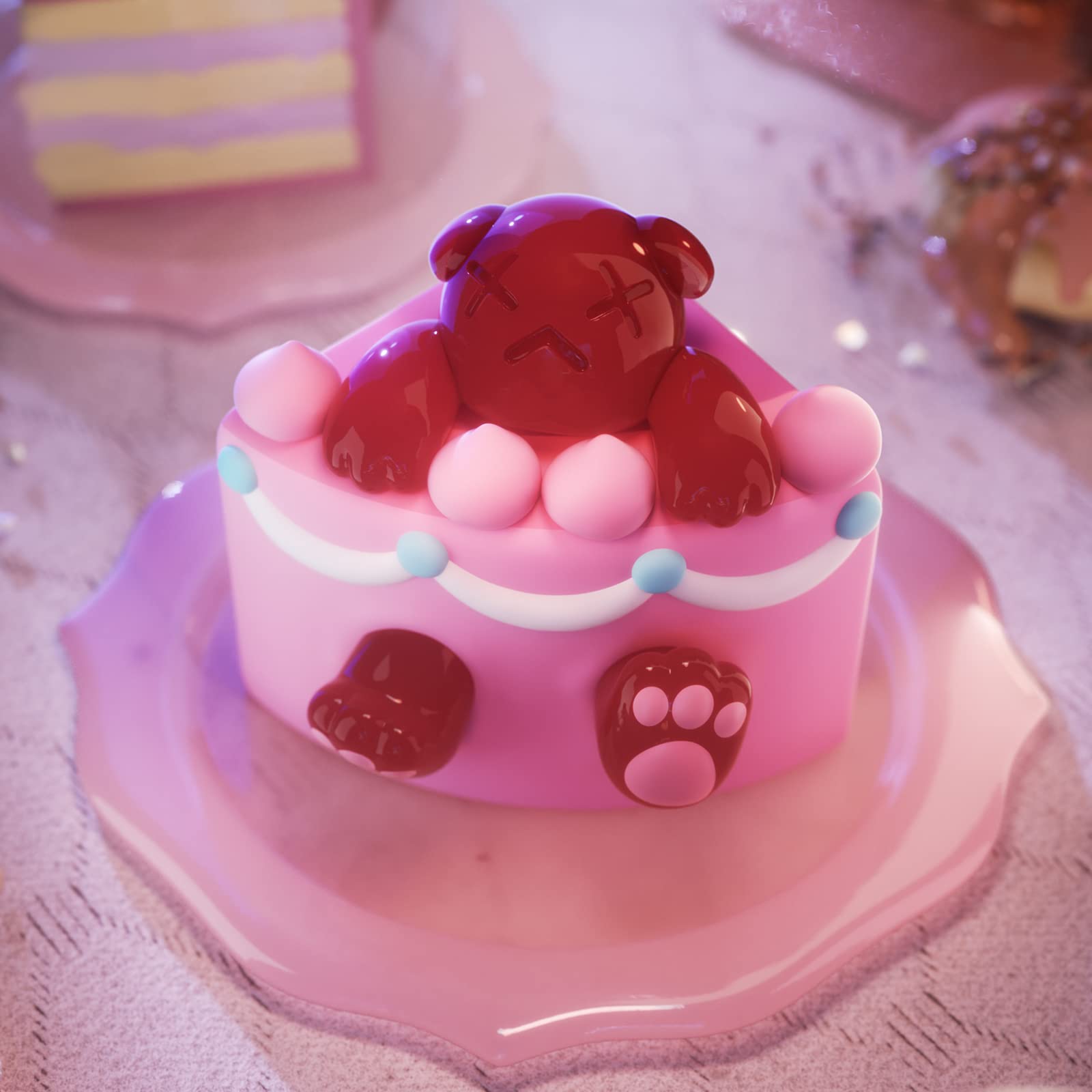 BEEMAI Ghost Bear Birthday Alone Series 1PC Random Design Cute Figures Collectible Toys Birthday Gifts