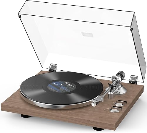Miniatura 12 de Tocadiscos para disco de vinilo Salida inalámbrica Reproductor de discos Plato de aluminio de accionamiento por correa LP Mesa giratoria de 2