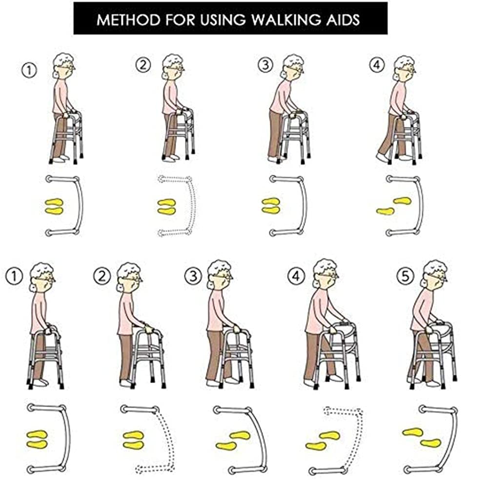 Asas Cómodas Marco de Seguridad para Inodoro Aleación de Aluminio Fuerte Capacidad de Carga Andador Riel de Seguridad para Inodoro para Ancianos para Movilidad Limitada, Sin Ruedas