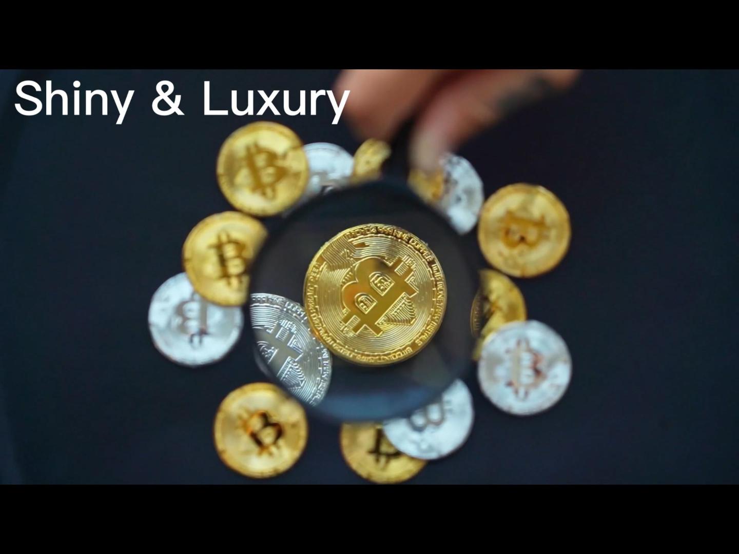 Bitcoin Coin SOLIPECT 9PC Gold S - Physical Crypto Collectibles With Cases  Fake Money