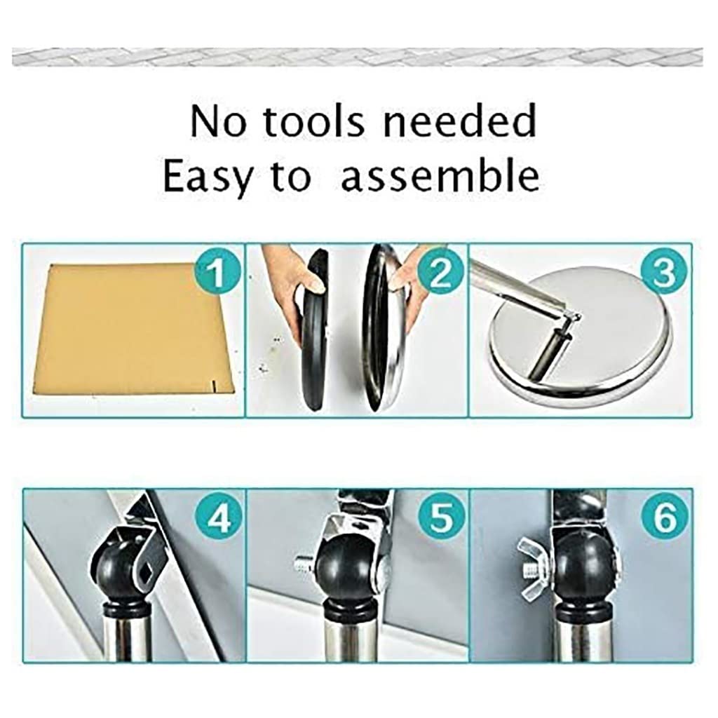 Soporte de Pedestal Ajustable para letreros A4 - Marco de Aluminio Plateado Resistente con Apertura a presión, Ideal para Carteles, menús y exhibidores - Expositor de pie