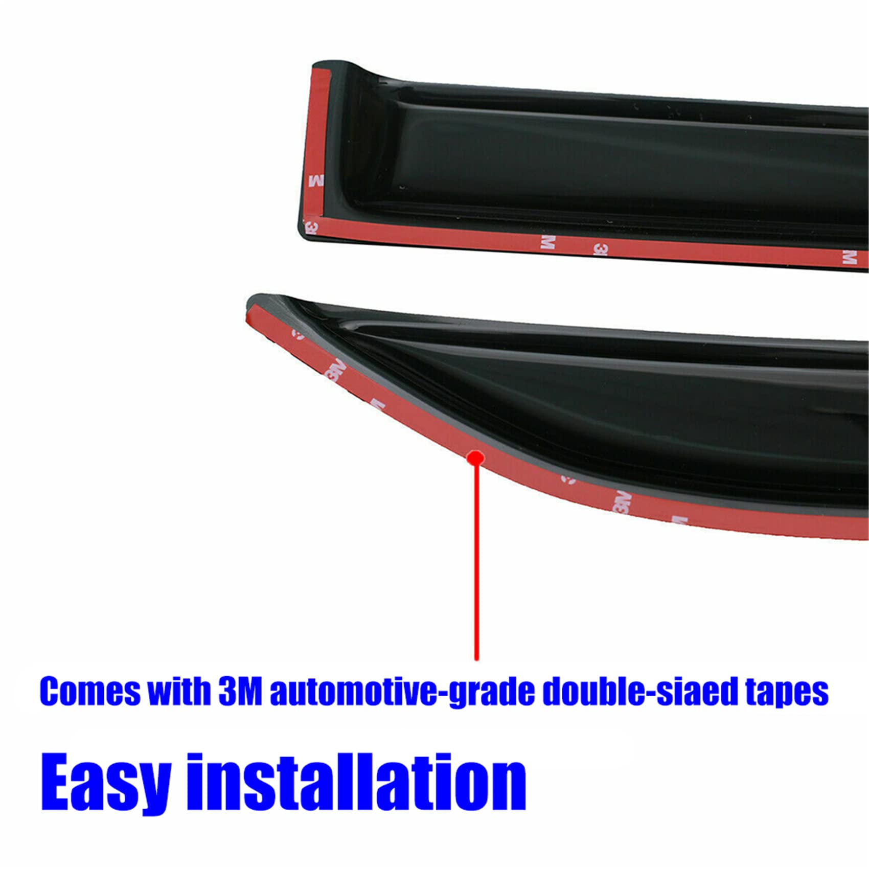 labwork Window Visor Replacement for 2011-2020 Dodge Charger Slim Style Acrylic Black Sun Rain Guards Cover 2012 2013 2014 2015 2016 2017 2018 2019 2020