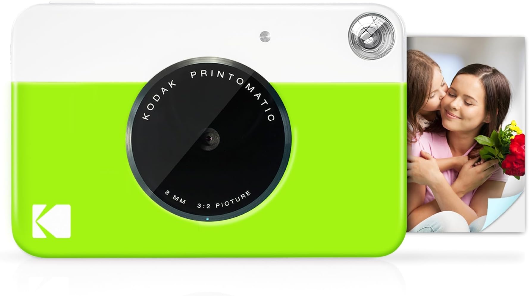 KODAK Printomatic Digital Instant Print Camera - Full Color Prints On ZINK 2x3" Sticky-Backed Photo Paper (Green) Print Memories Instantly