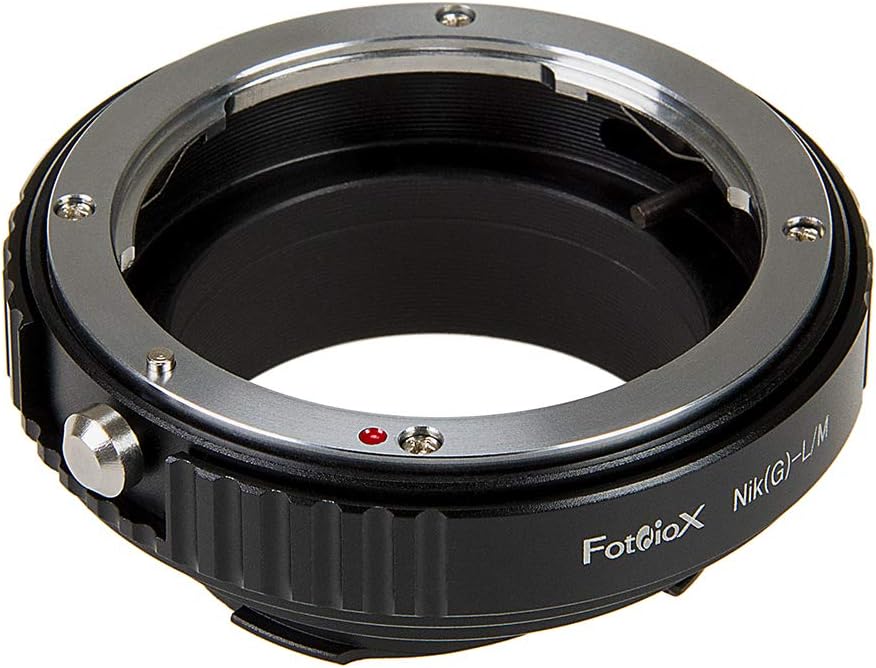 Fotodiox Lens Mount Adapter with Leica 6-Bit M-Coding - Nikon Nikkor F Mount G-Type D/SLR Lens to Leica M Mount Rangefinder Camera Body with Built-in Aperture Control Dial, Black