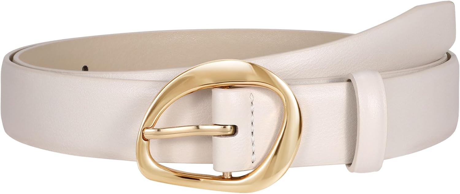 JASGOOD Leather Belts for Women Cute Casual Waist Belt with Gold Buckle Ladies for Jeans Pants Dresses - Image 7