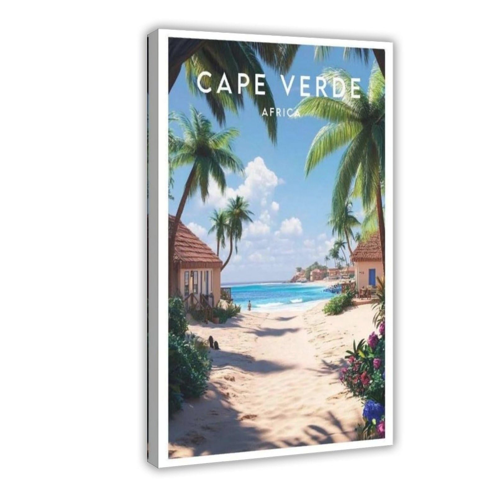 Qgvbgf Cape Verde Travel Print - Africa Canvas Poster Bedroom Decor Landscape Office Room Decor Gift 16X24inch(40X60cm)