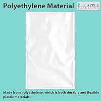 Vista 3 de Bolsas de polietileno planas transparentes de varios tamaños, 8 x 10 pulgadas y 100 bolsas de 1.25 mil, embalaje de plástico plano con parte