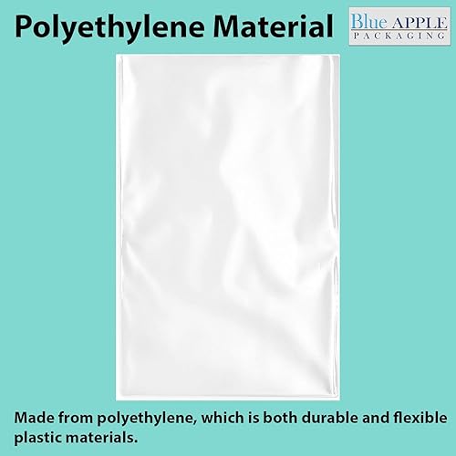 Miniatura 3 de Bolsas de polietileno planas transparentes de varios tamaños, 8 x 10 pulgadas y 100 bolsas de 1.25 mil, embalaje de plástico plano con parte