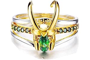 Loki Ring TV Superhero Helmet Ring Ultimate Replica Jewelry Halloween Cosplay Costume...