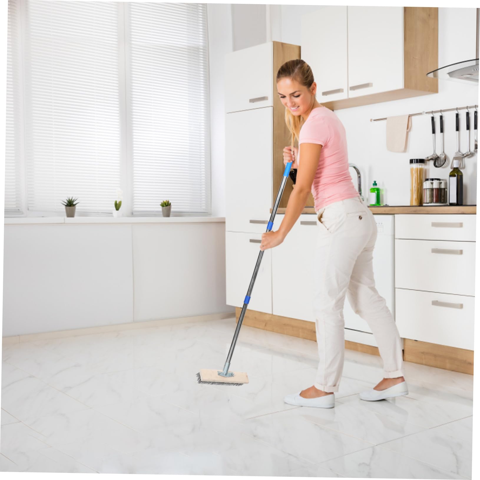 Cepillo De Limpieza Mango Cepillo De Escoba De Alambre Resistente para Eliminar Terrazas Pisos De y Patios De Acero para Limpieza De Pisos De Alta Resistencia
