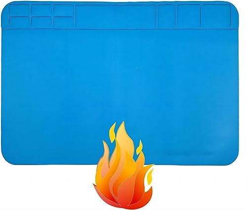 WWZMDiB Alfombrilla de soldadura de silicona resistente al calor 932°F (S-130【30 x 20cm / 11.8 x 7.9”】)