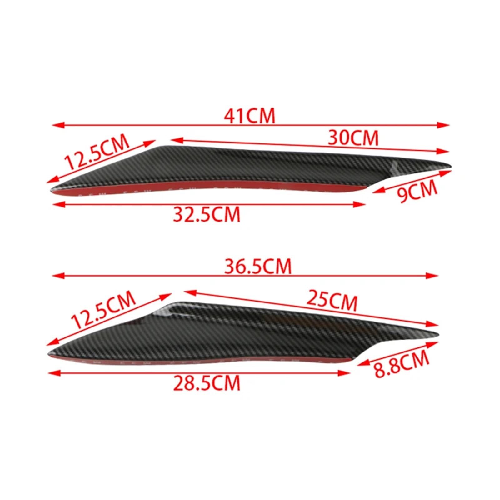 Front Bumper Splitter dachowy Pasuje do motocykla Yamaha i samochodu Motocykl Zderzak przedni Spoiler Wing Splitter Zestaw boczny Trim Canards Valence Chin