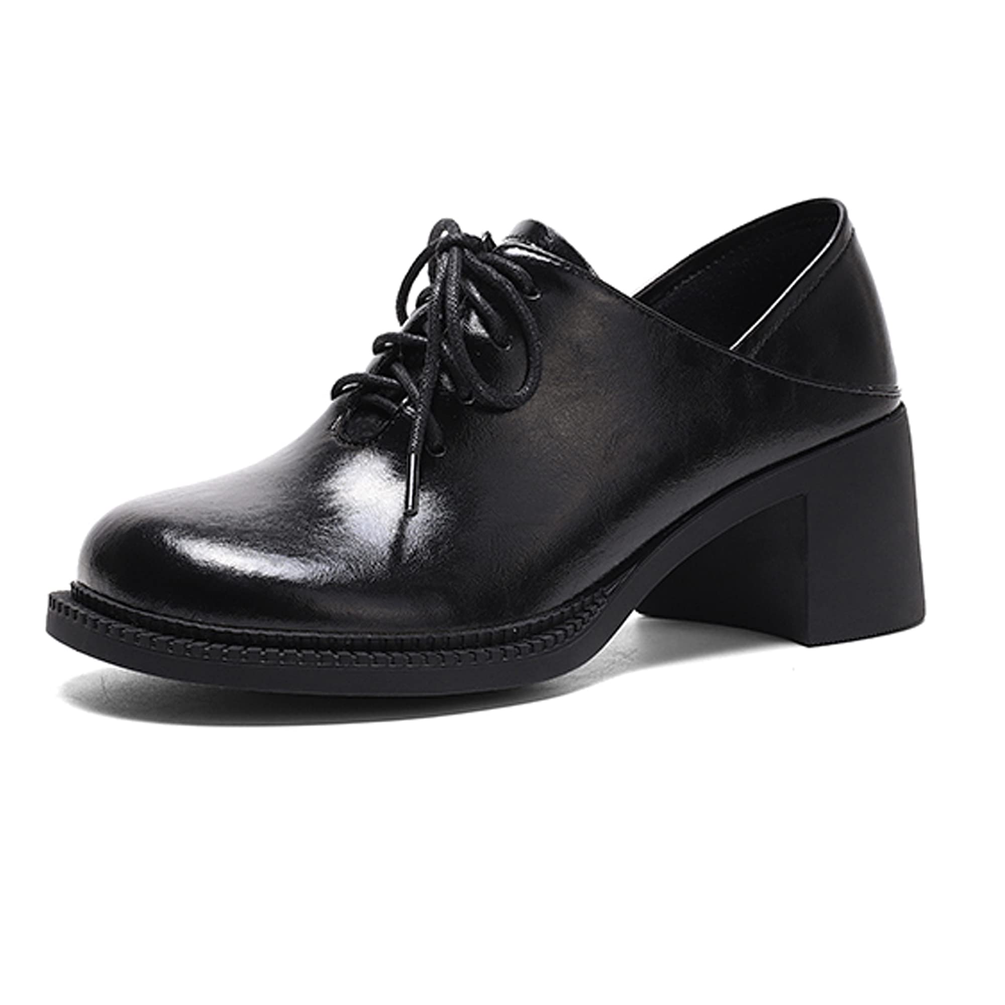 Womens Jk Uniform Dress Shoes Lace Up Black Round Toe Desertcart