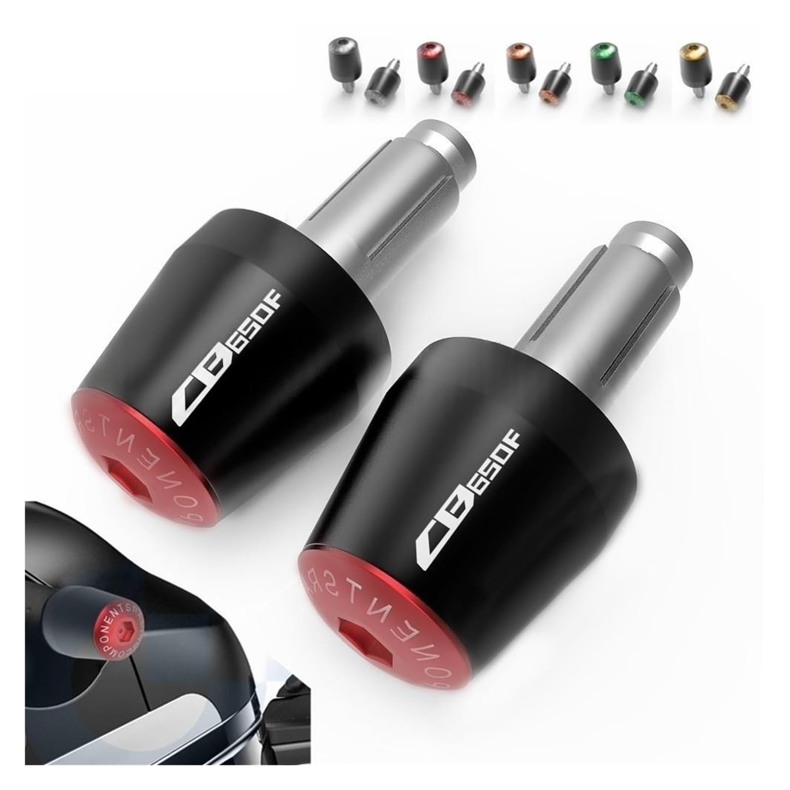 Moto Poignées Bouchon Équilibré Prise Embouts De Poignées De Guidon De Moto Anti-Vibrations pour Hond&a CB650F CBR650F CB CBR 650F 2014 2015 2016 2017 2018
