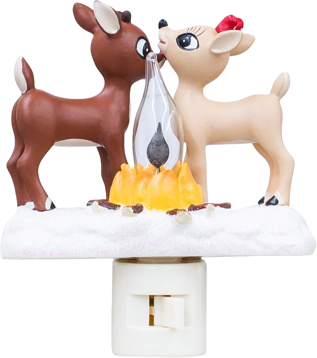 Roman Rudolph The Red Nosed Reindeer Night Light with Flickering Flame, 5 1/4 Inch