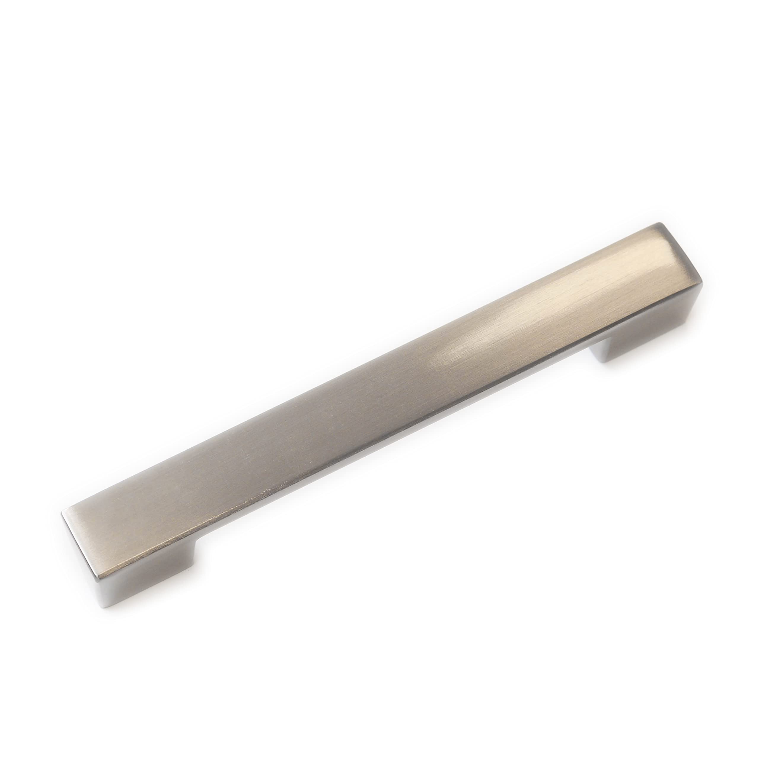 Handle & Home Brushed Nickel 160Mm Square D Handle For Kitchen Cabinets | Cupboards | Bedroom | Bathroom