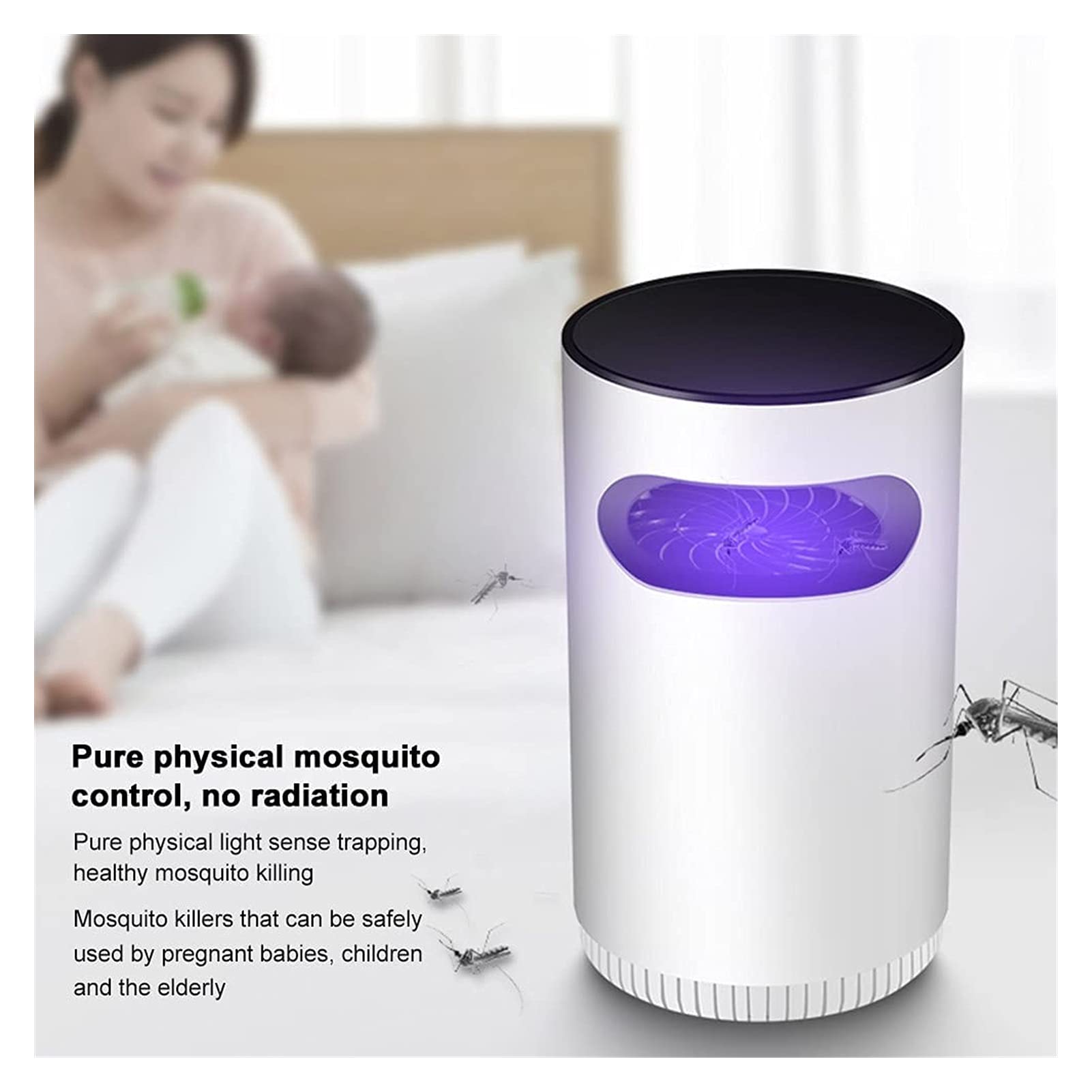 TEmkin Lampada antizanzare elettrica Anti zanzara Luce Bug Zapper Trappola per Insetti Luce USB Strumento da Viaggio per Interni ed Esterni Ufficio Giardino Domestico Campeggio Repellente per Insetti