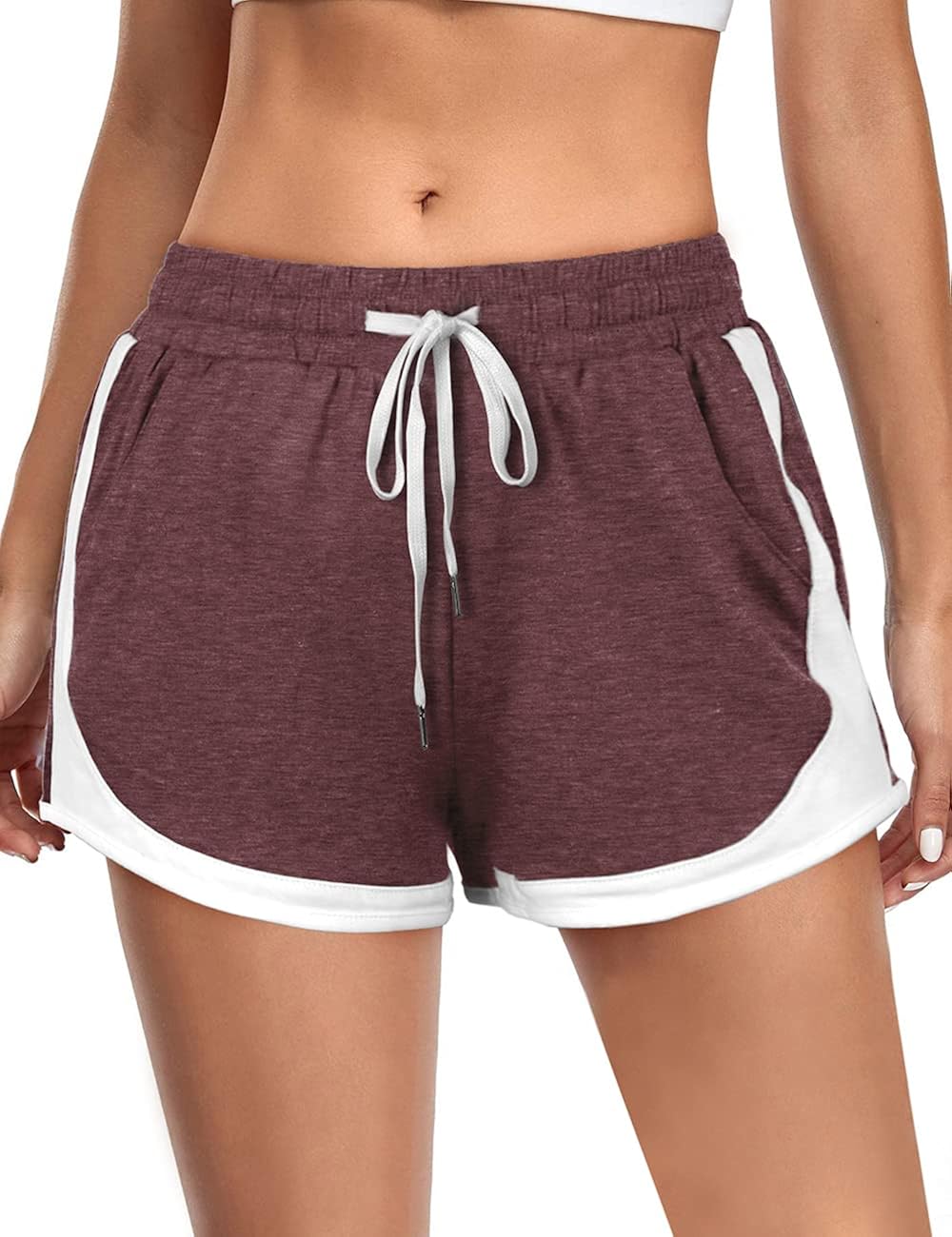 WIHOLL Womens Shorts for Summer Workout Running Shorts with Pockets Drawstring : Sports & Outdoors