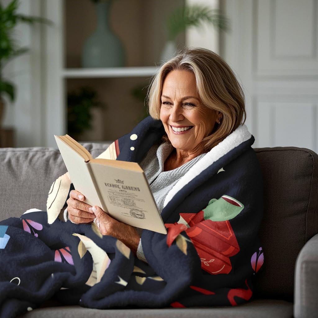 Book Lovers Gifts, Gifts for Book Lovers Readers, Books Club Bookish Bookworm Librarian Teacher Gift, Birthday Thanksgiving Christmas Books Gift for Women Men Girl Boy, Reading Blanket 50" X 60" - Image 4