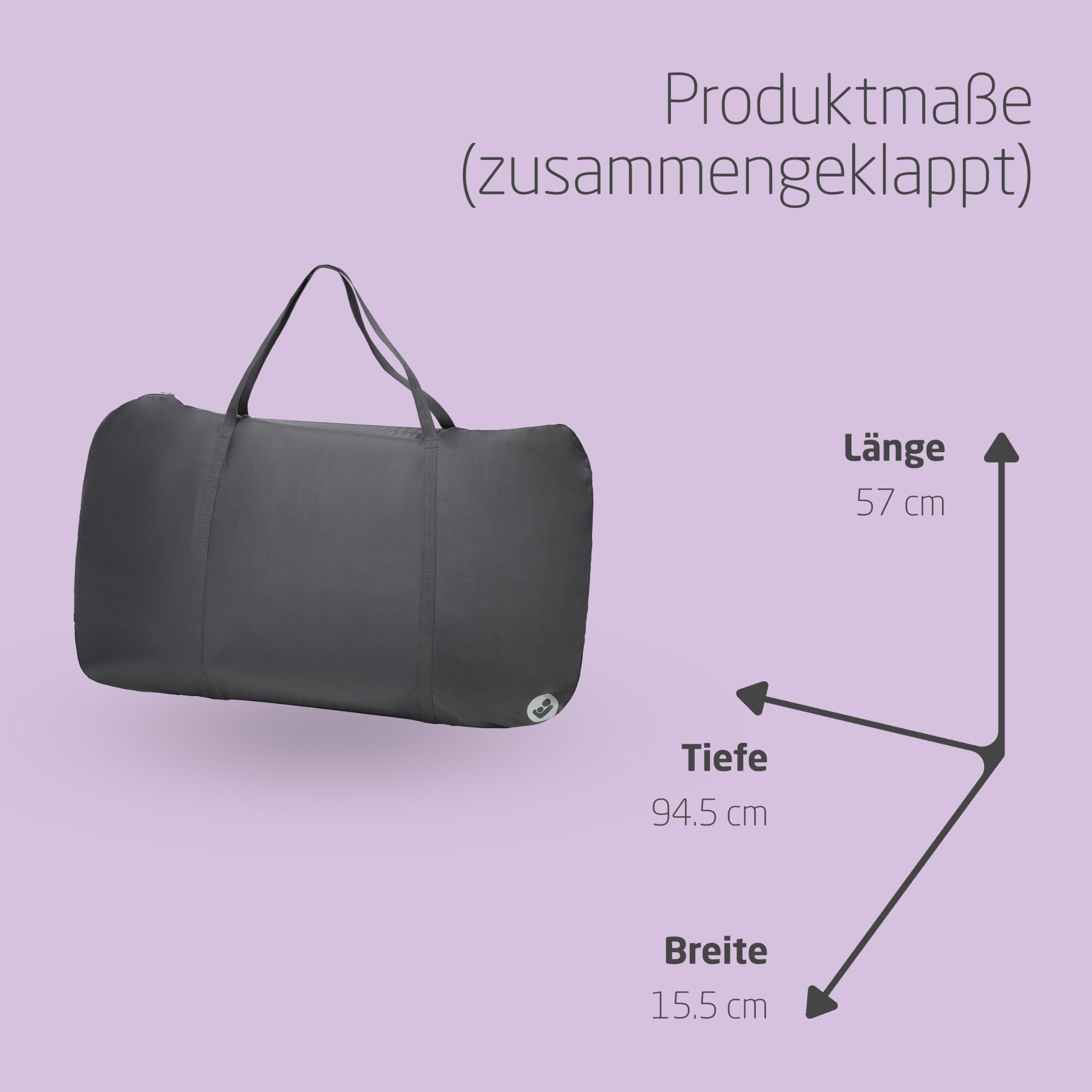 Maxi Cosi Iora² Baby Stubenbett, 0–6 kg, Klappbares Beistellbett, 5 cm CloudCore-Matratze, 5 Höhenstufen, Elegance Beige